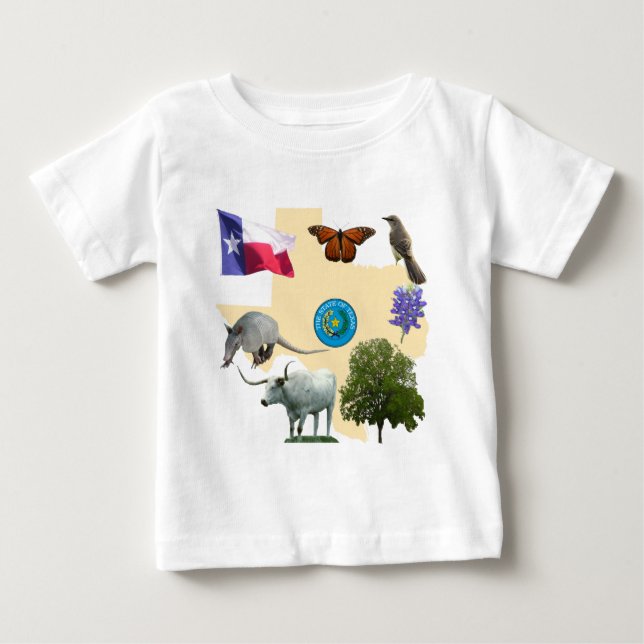 Texas State Symbols Tee Shirt (Framsida)