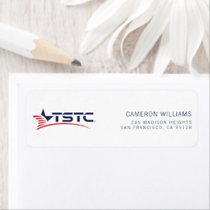 Texas State Technical College logotyp Returadress Etikett