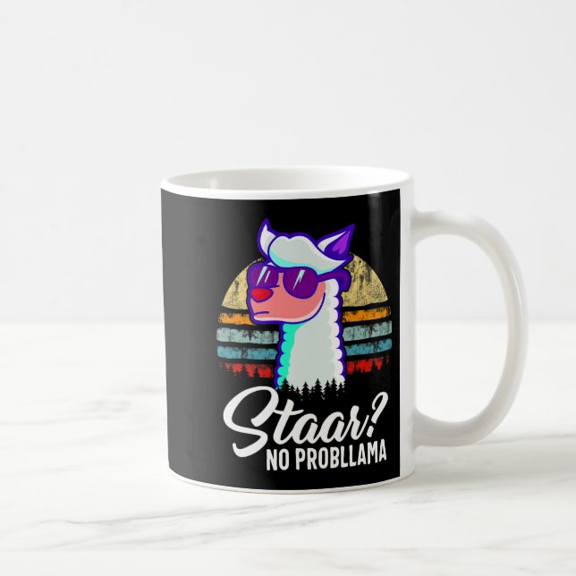 Texas State Test Day Llama Alpaca för Studenter Kaffemugg (Höger)