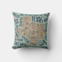 Texas State Thmet Pillow