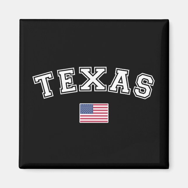Texas State USA flagga Magnet (Framsidan)