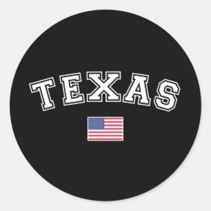 Texas State USA flagga Runt Klistermärke