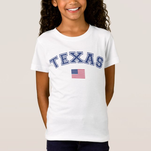 Texas State USA flagga T Shirt (Framsida)