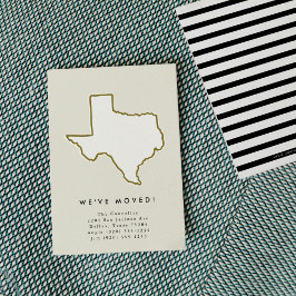 Texas State Vi har flyttat Chic Hand-Drawn Flytta Meddelande