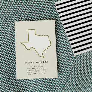 Texas State Vi har flyttat Chic Hand-Drawn Flytta Meddelande