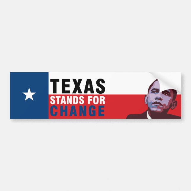 Texas stativ för ändring - Obama bildekal (Framsidan)