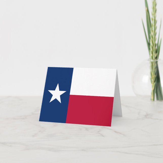 Texas statlig flagga - den statliga Lone stjärnan Kort (Framsida)
