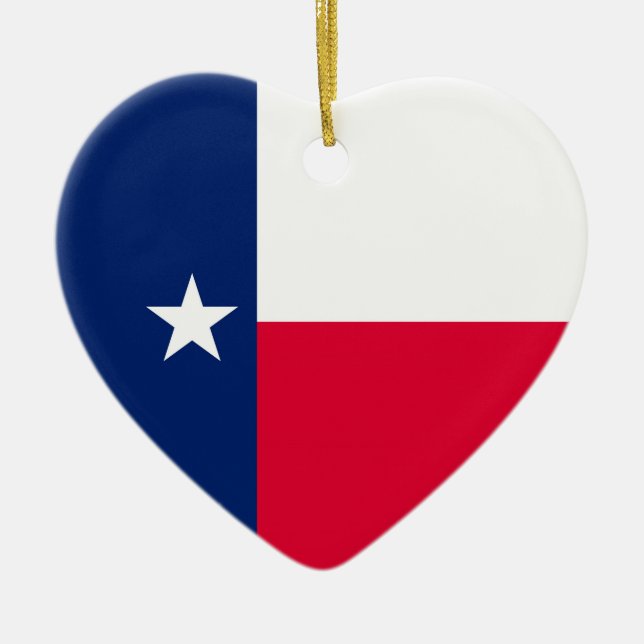 Texas Statlig flagga Design Julgransprydnad Keramik (Framsidan)