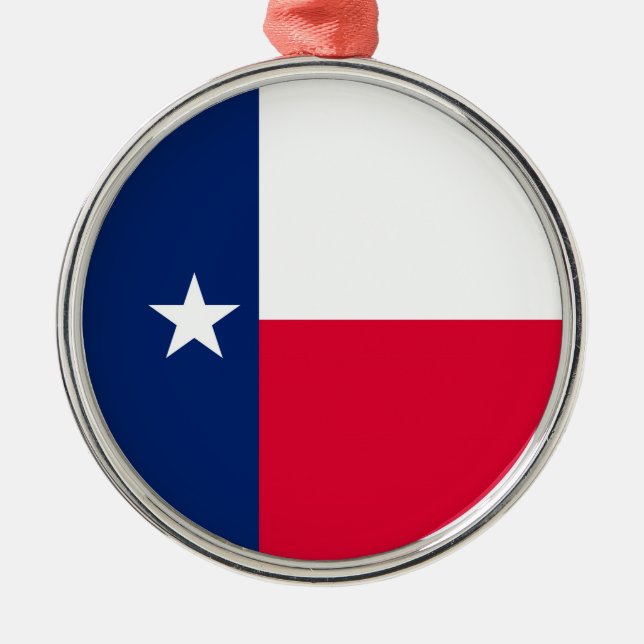 Texas Statlig flagga Design Julgransprydnad Metall (Framsidan)
