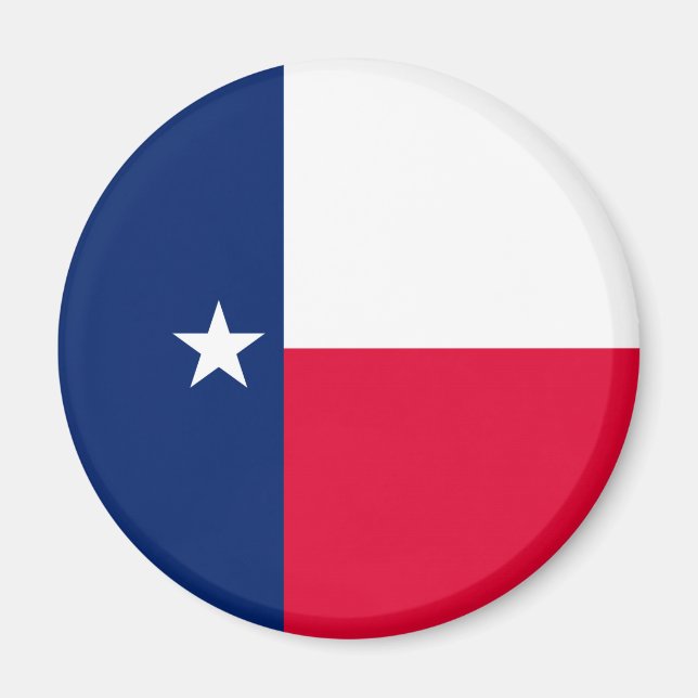 Texas Statlig flagga Design Magnet (Framsidan)