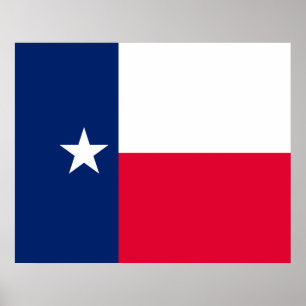 Texas Statlig flagga Design Poster