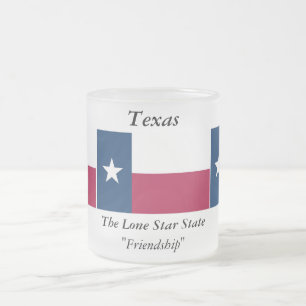 Texas statlig flagga frostad glasmugg