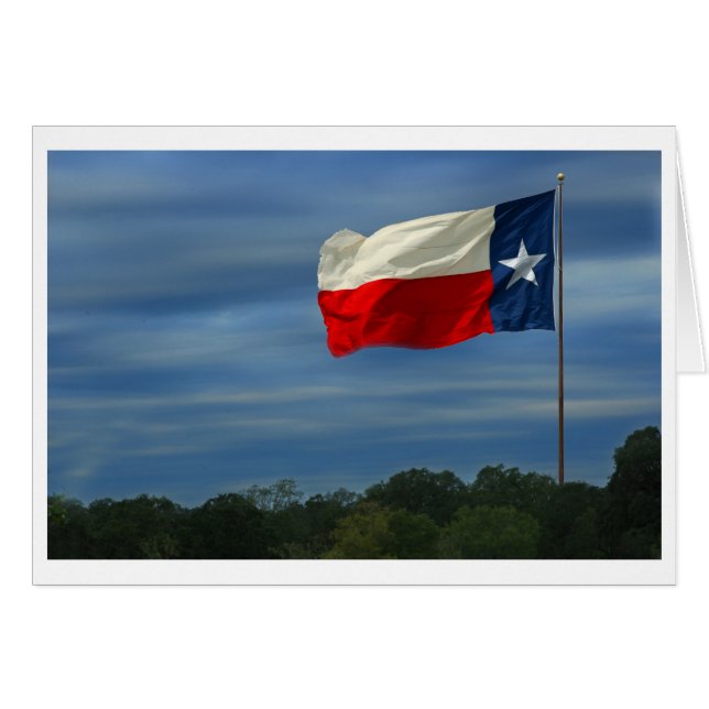 Texas Statlig flagga Hälsningskort (Framsidan Horizontal)