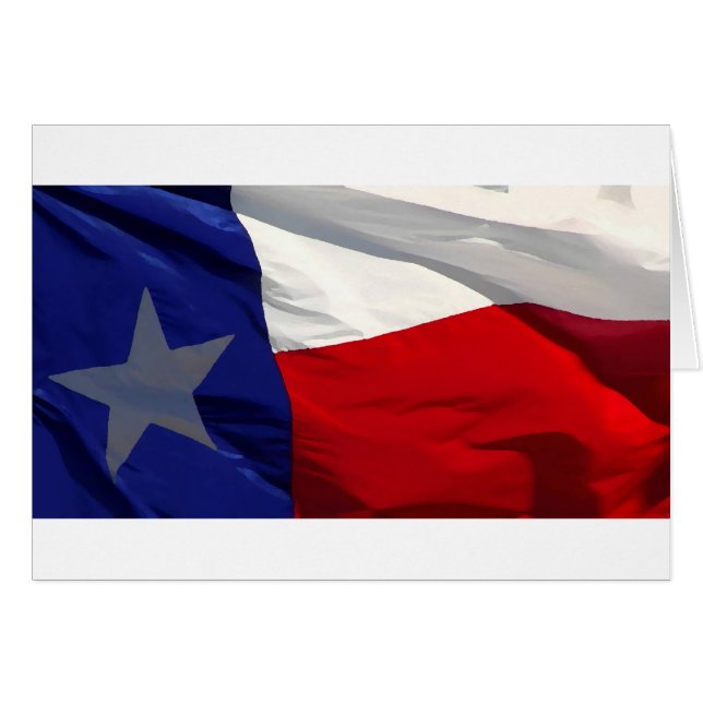 Texas Statlig flagga Hälsningskort (Framsidan Horizontal)