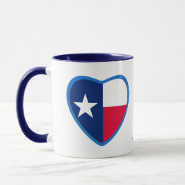 Texas Statlig flagga Heart Mugg