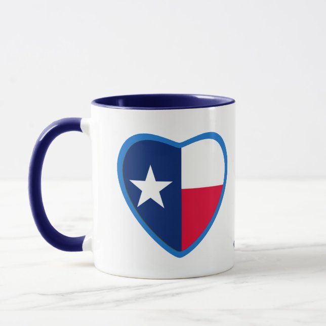 Texas Statlig flagga Heart Mugg (Vänster)