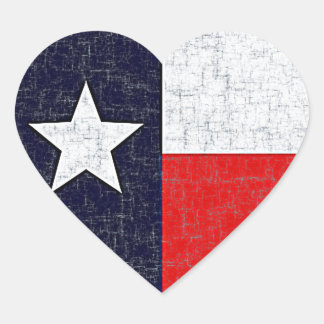 TEXAS STATLIG FLAGGA HJÄRTFORMAT KLISTERMÄRKE