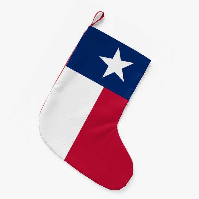 Texas statlig flagga - högkvalitativ autentisk liten julstrumpa (Framsidan (Hängande))