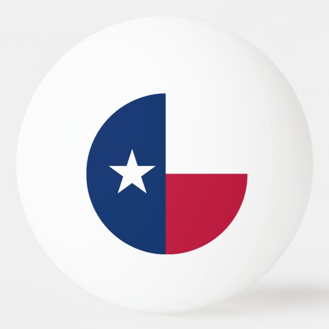 Texas statlig flagga - högkvalitativ autentisk pingisboll (Framsidan)