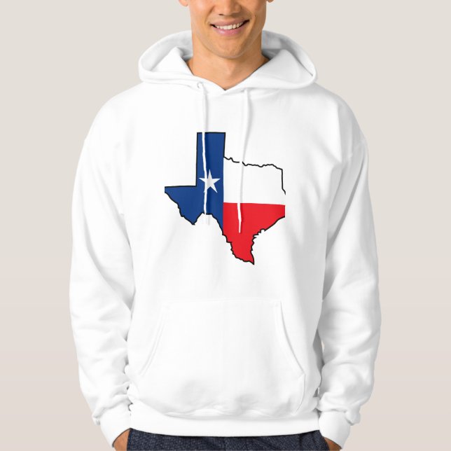 Texas Statlig flagga Hoodie (Framsida)