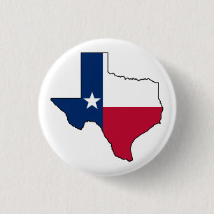 Texas Statlig flagga Karta Knapp