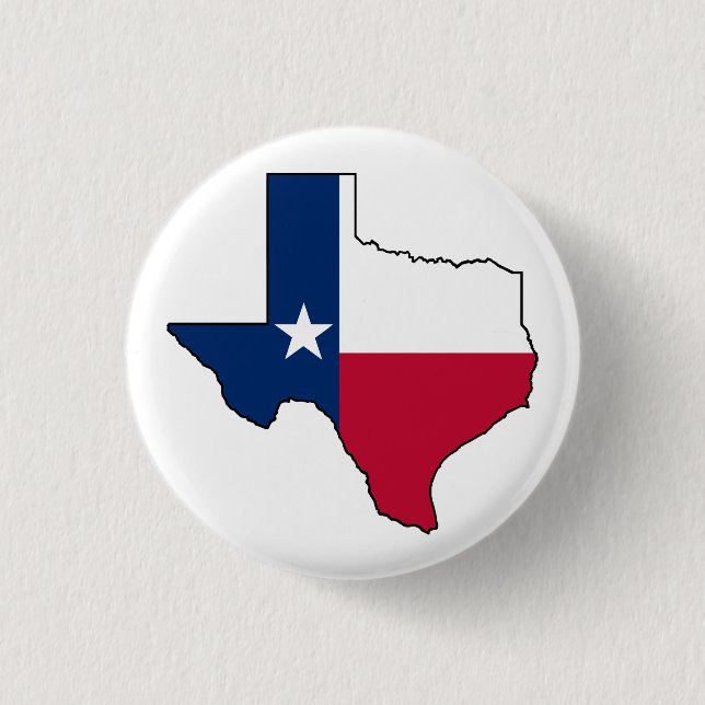 Texas Statlig flagga Karta Knapp (Framsida)