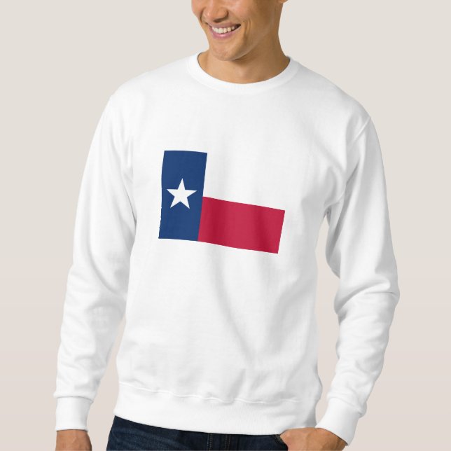 Texas Statlig flagga Lång Ärmad Tröja (Framsida)