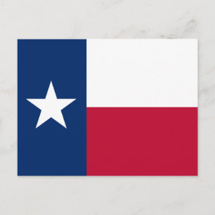 Texas Statlig flagga Lone Star State Vykort