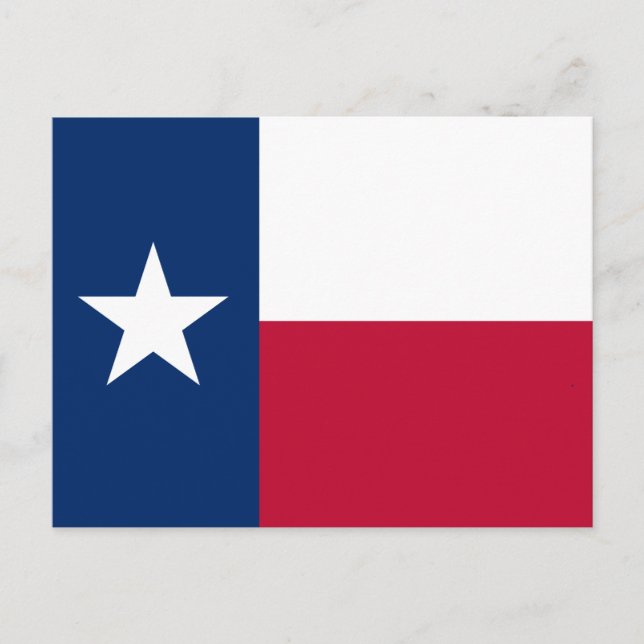 Texas Statlig flagga Lone Star State Vykort (Framsida)