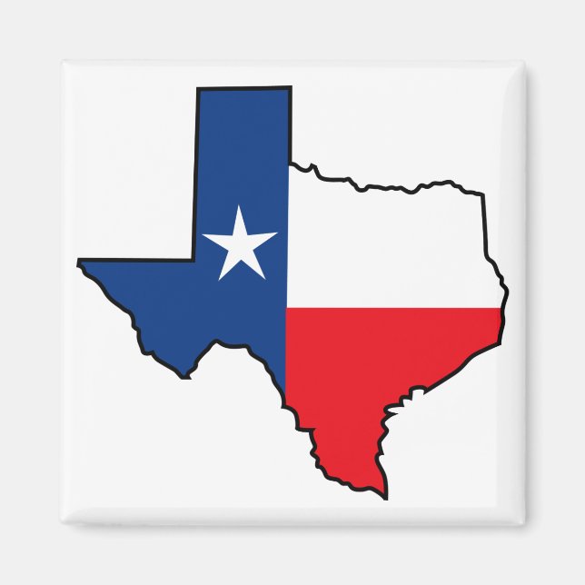 Texas Statlig flagga Magnet (Framsidan)