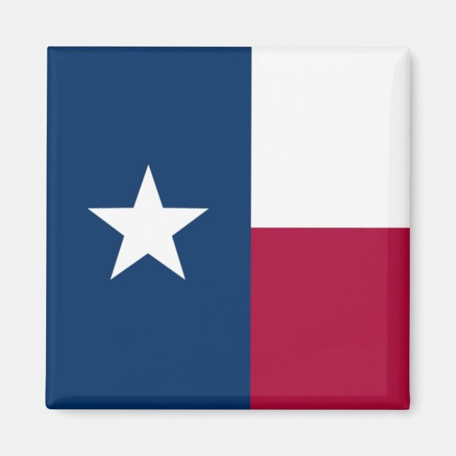 Texas Statlig flagga Magnet (Framsidan)