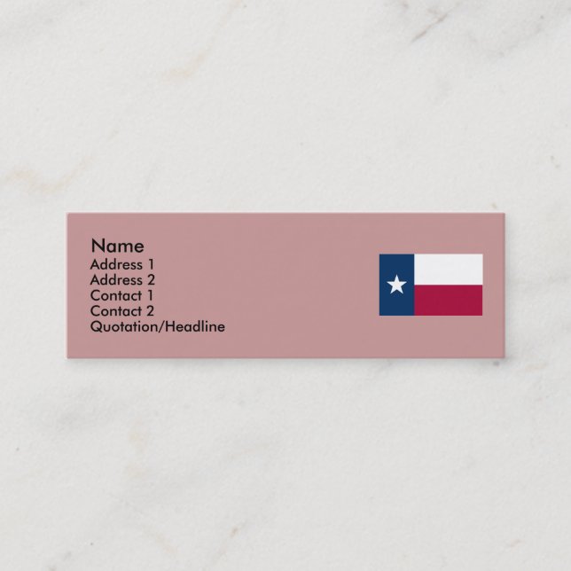 Texas statlig flagga mini visitkort (Framsida)