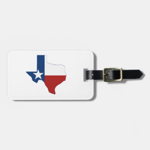 Texas statlig flagga och karta bagagebricka