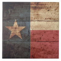 Texas statlig flagga på gammalt Wood korn