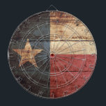 Texas statlig flagga på gammalt Wood korn Piltavla<br><div class="desc">Känselförnimmelsen frigör för att ändra designen enligt dina egna preferenser. Du kan ändra designläget, riktningen, bakgrundsfärgerna och formatet. Också kan du tillfoga din egna text eller sloganuppsättningen dess stilsort, läge och format, all för att skapa den ultimat personliga gåvan för dig och dina älskade.</div>