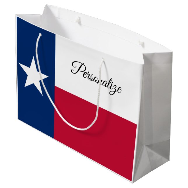 Texas statlig flagga personlig presentsäckar (Baksidan Vinklad)