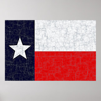 TEXAS STATLIG FLAGGA Poster