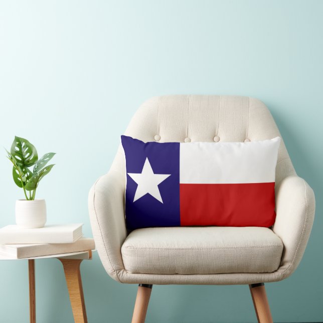 Texas Statlig flagga Print Patriotic Lumbarkudde (Stol)