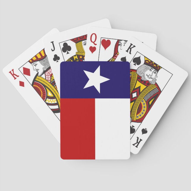 Texas statlig flagga som leker kort spel kort (Baksidan)