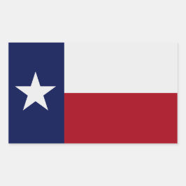 Texas Statlig flagga Sticker Rektangulärt Klistermärke