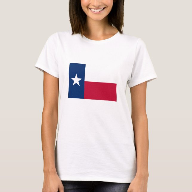 Texas Statlig flagga T Shirt (Framsida)