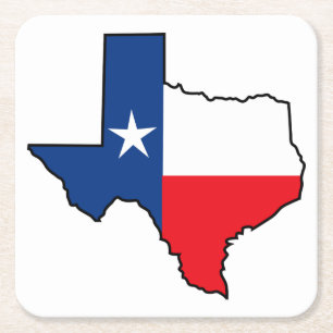 Texas Statlig flagga Underlägg Papper Kvadrat