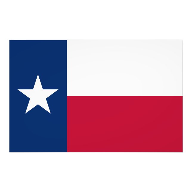 Texas Statlig flagga USA Fototryck (Framsidan)