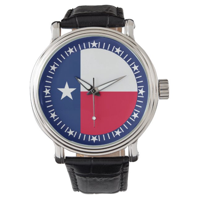 Texas Statlig flagga vaktdesign Armbandsur (Framsida)