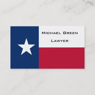 Texas statlig flagga visitkort
