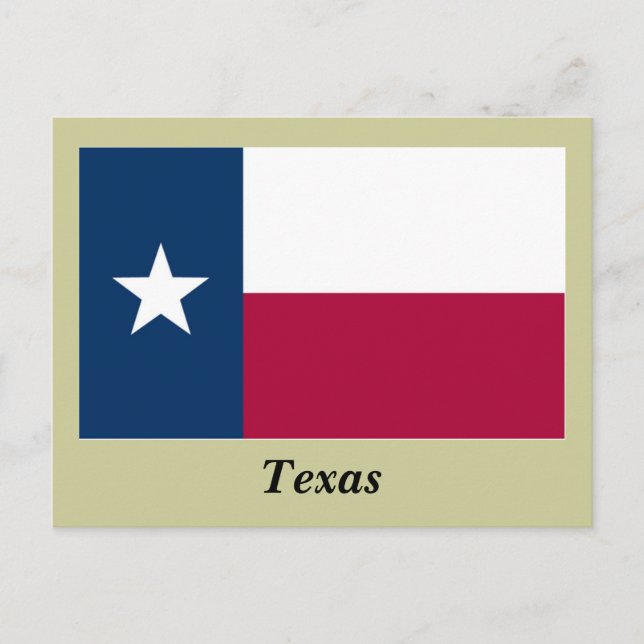 Texas Statlig flagga Vykort (Framsida)
