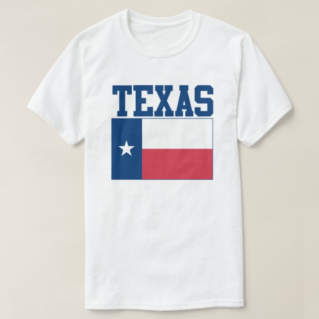 Texas statlig flaggaT-tröja Tee Shirt (Design framsida)