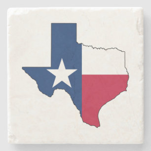 Texas statlig karta och Texan för Lone stjärna f Stenunderlägg