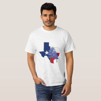 Texas statlig Shapeflagga och BluebonnetsT-tröja Tröja