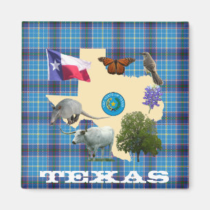 Texas statliga symboler magnet
